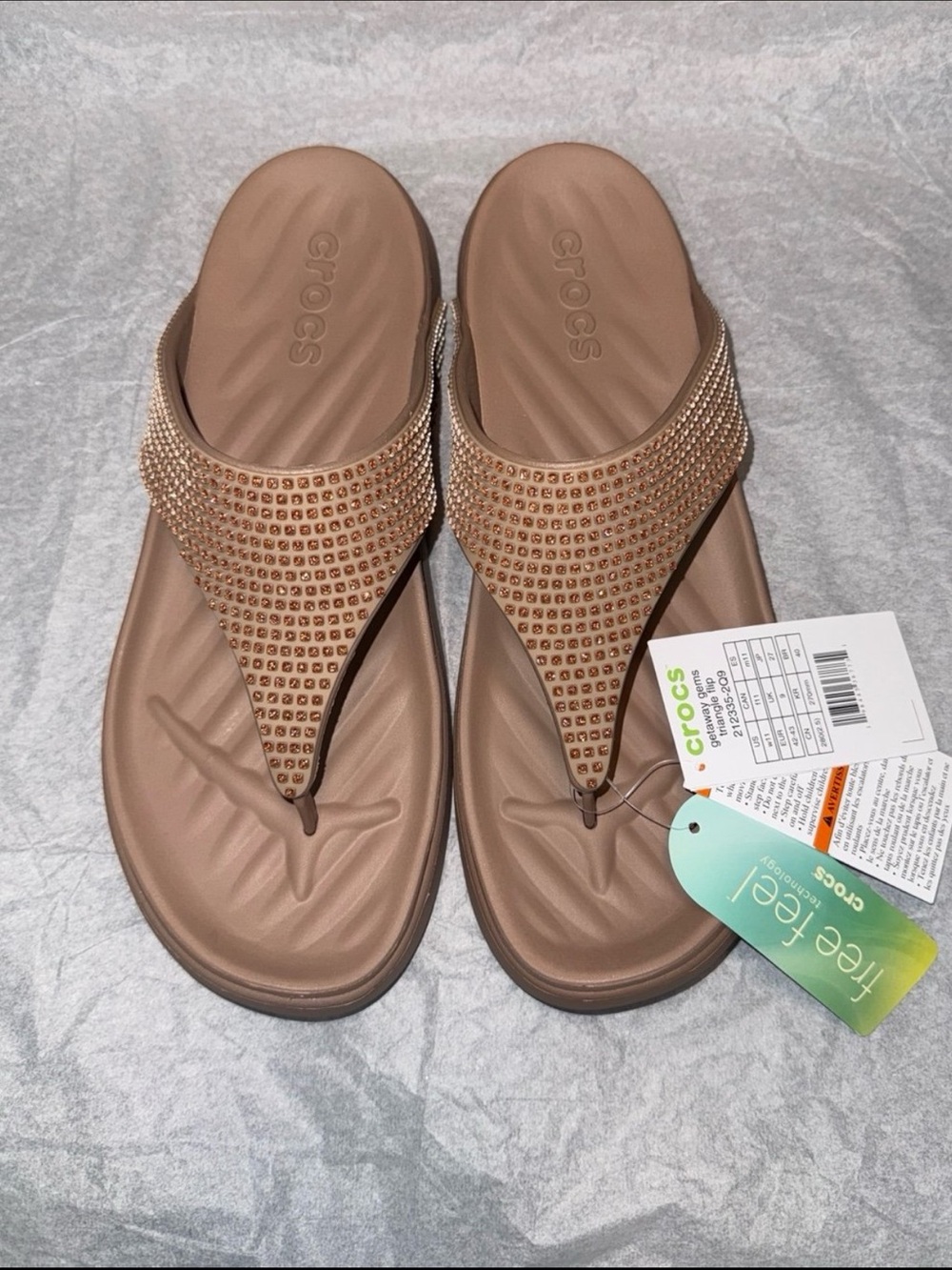 CROCS Getaway Gems Flip Flops 11
